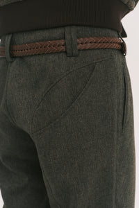 PLAIT BUCKLE BELT BROWNIE BROWN