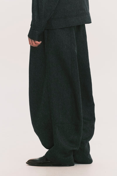 OG WIDE LEG LAMAR TROUSER GREY HERRINGBONE (NAMESAKE EXCLUSIVE)