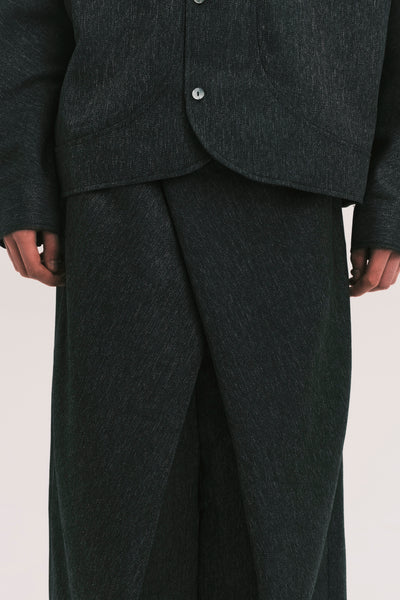 OG WIDE LEG LAMAR TROUSER GREY HERRINGBONE (NAMESAKE EXCLUSIVE)