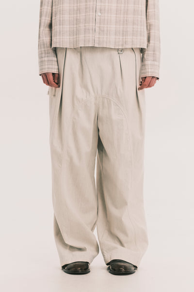 ANTONIO WIDE LEG PAINTER PANTS CANNOLI CREAM