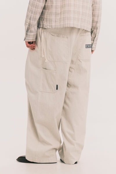 ANTONIO WIDE LEG PAINTER PANTS CANNOLI CREAM
