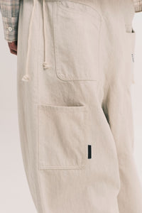 ANTONIO WIDE LEG PAINTER PANTS CANNOLI CREAM