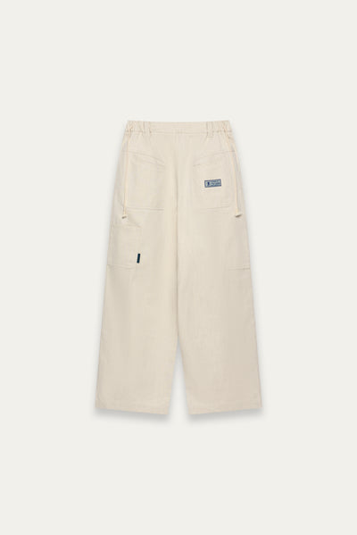 ANTONIO WIDE LEG PAINTER PANTS CANNOLI CREAM
