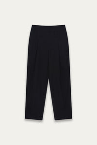 TOWSON PLEATED RELAX TROUSER EUPHORIC BLACK WOOL