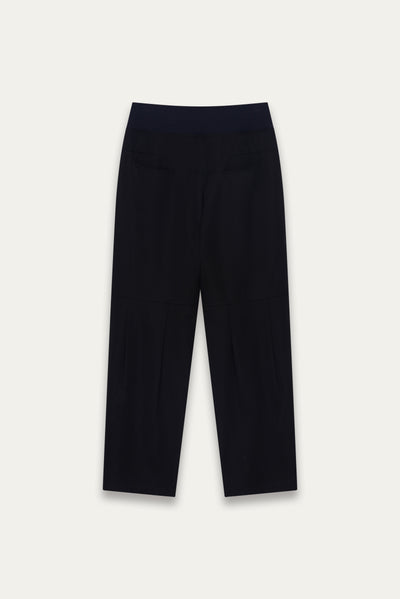 TOWSON PLEATED RELAX TROUSER EUPHORIC BLACK WOOL