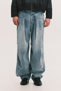 TOWSON PLEATED DENIM TROUSER LIGHT BLUE (NAMESAKE EXCLUSIVE)