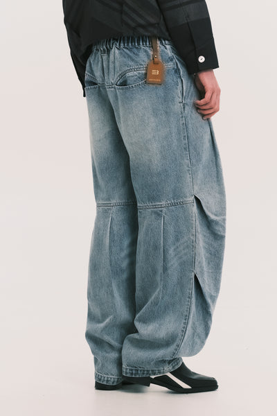 TOWSON PLEATED DENIM TROUSER LIGHT BLUE (NAMESAKE EXCLUSIVE)