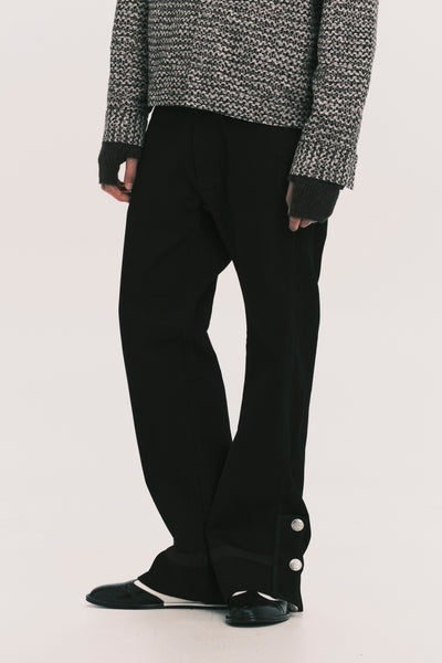 NAPO STRAIGHT SLIT JEANS EUPHORIC BLACK