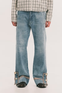NAPO STRAIGHT SLIT JEANS LIGHT BLUE