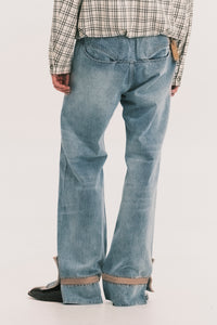 NAPO STRAIGHT SLIT JEANS LIGHT BLUE