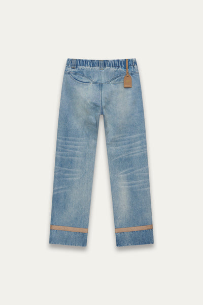 NAPO STRAIGHT SLIT JEANS LIGHT BLUE
