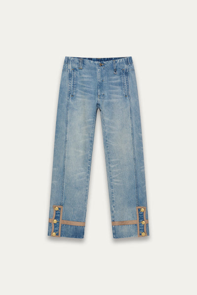 NAPO STRAIGHT SLIT JEANS LIGHT BLUE