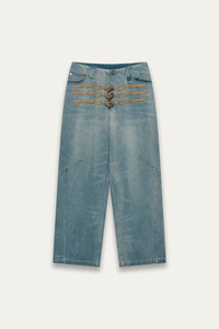 LEON DUFFLE JEANS LIGHT AQUA