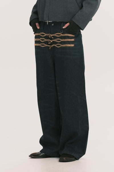 LEON DUFFLE JEANS WASHED BLACK