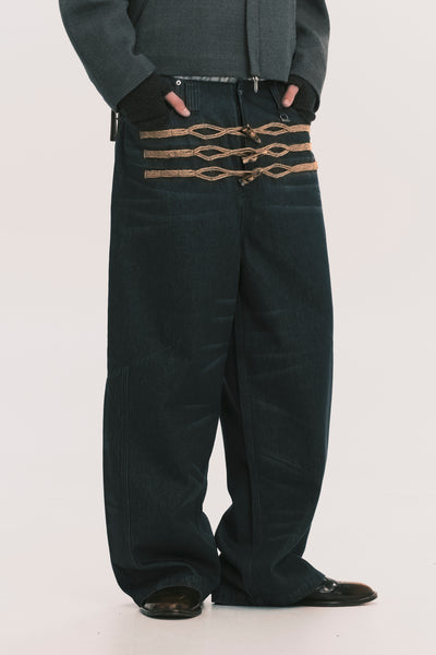 LEON DUFFLE JEANS WASHED BLACK