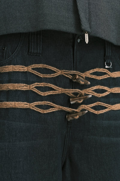 LEON DUFFLE JEANS WASHED BLACK