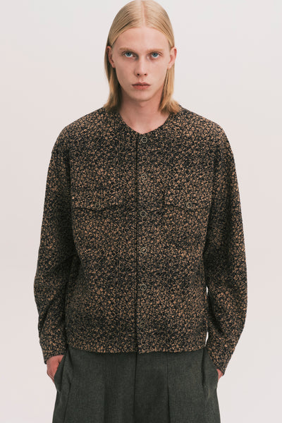 KORVER CARDIGAN SHIRT KHAKI BROWN