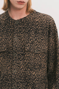 KORVER CARDIGAN SHIRT KHAKI BROWN