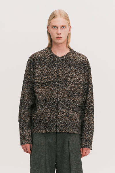 KORVER CARDIGAN SHIRT KHAKI BROWN