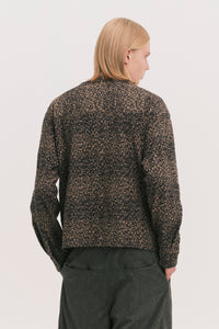 KORVER CARDIGAN SHIRT KHAKI BROWN