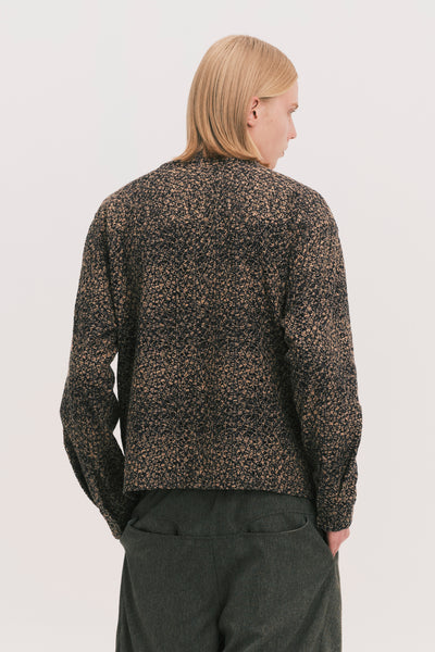 KORVER CARDIGAN SHIRT KHAKI BROWN