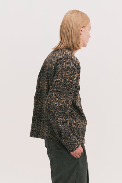 KORVER CARDIGAN SHIRT KHAKI BROWN