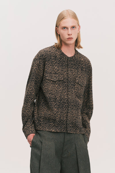 KORVER CARDIGAN SHIRT KHAKI BROWN
