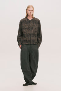 KORVER CARDIGAN SHIRT KHAKI BROWN