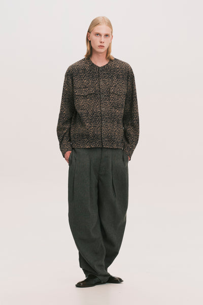KORVER CARDIGAN SHIRT KHAKI BROWN