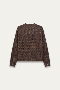 KORVER CARDIGAN SHIRT KHAKI BROWN