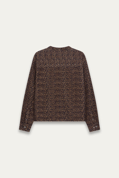 KORVER CARDIGAN SHIRT KHAKI BROWN