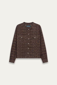 KORVER CARDIGAN SHIRT KHAKI BROWN