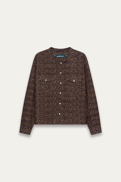 KORVER CARDIGAN SHIRT KHAKI BROWN