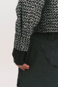 KORVER CARDIGAN SHIRT PEPPER GREY JAQUARD
