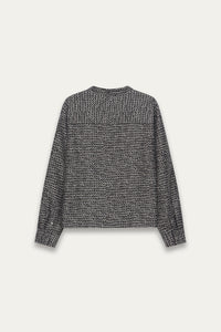 KORVER CARDIGAN SHIRT PEPPER GREY JAQUARD