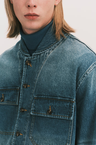 JEAN SHAWL COLLAR DENIM SHIRT DEPTH BLUE (NAMESAKE EXCLUSIVE)