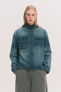 JEAN SHAWL COLLAR DENIM SHIRT DEPTH BLUE (NAMESAKE EXCLUSIVE)