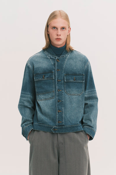 JEAN SHAWL COLLAR DENIM SHIRT DEPTH BLUE (NAMESAKE EXCLUSIVE)