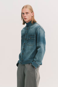 JEAN SHAWL COLLAR DENIM SHIRT DEPTH BLUE (NAMESAKE EXCLUSIVE)
