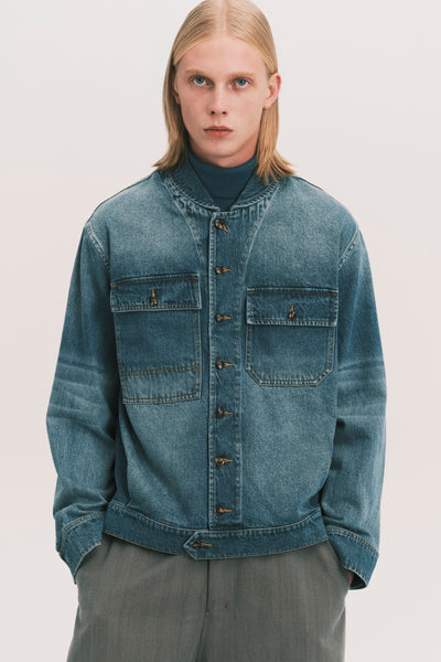 JEAN SHAWL COLLAR DENIM SHIRT DEPTH BLUE (NAMESAKE EXCLUSIVE)