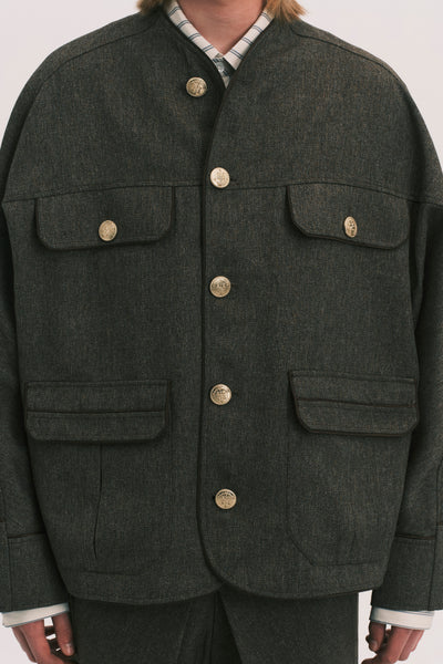 COLEMAN ROYAL OVERSHIRT BROWN HERRINGBONE