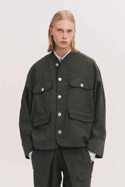 COLEMAN ROYAL OVERSHIRT BROWN HERRINGBONE