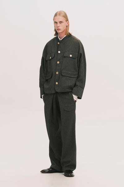 COLEMAN ROYAL OVERSHIRT BROWN HERRINGBONE