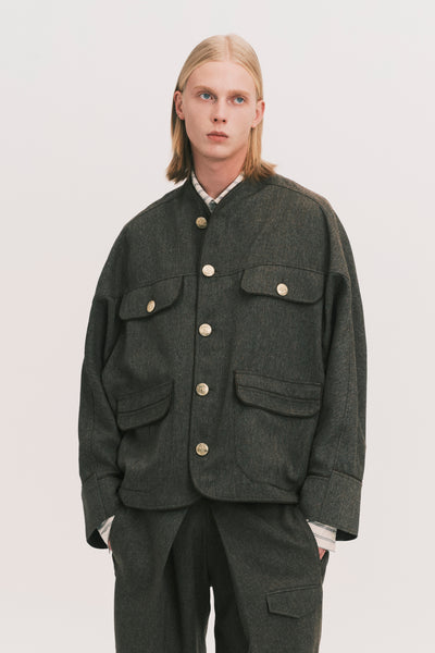 COLEMAN ROYAL OVERSHIRT BROWN HERRINGBONE