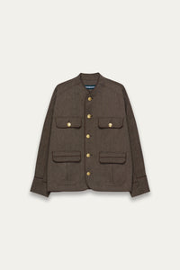 COLEMAN ROYAL OVERSHIRT BROWN HERRINGBONE