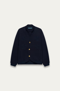 PILOT ROPING SWEATER DEPTH BLUE TERRY