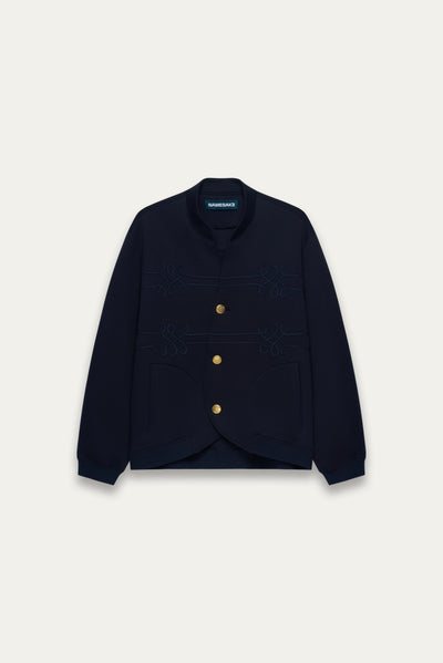 PILOT ROPING SWEATER DEPTH BLUE TERRY