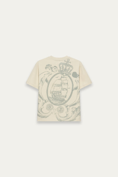 NEAL STAMP TEE SLATE GREY