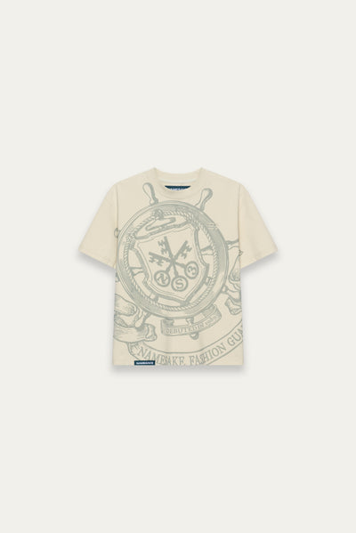 NEAL STAMP TEE SLATE GREY