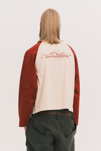 HENLEY LS TWIST TEE ROUGE RED